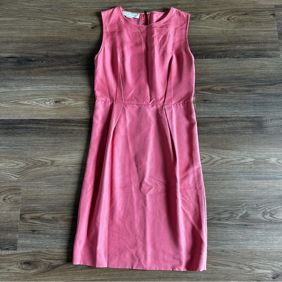 Stella McCartney Womens Silk Sleeveless Dress XS/Small* Knee Length Pink A-Line - Picture 1 of 10